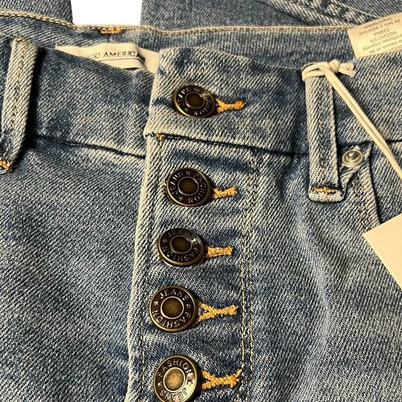 NWT Good American Always Fits Good Curve Straight Jeans Womens 10/30 Button Fly - Picture 5 of 6